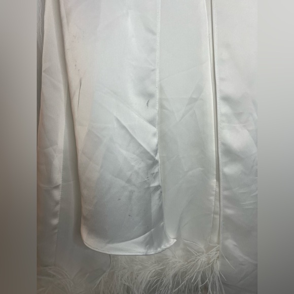 Untamed Petals Dalia Wedding Party Dress with Feathered Bottom - Picture 12 of 14